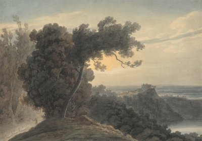 The Lake of Albano and Castel Gandolfo by John Robert Cozens